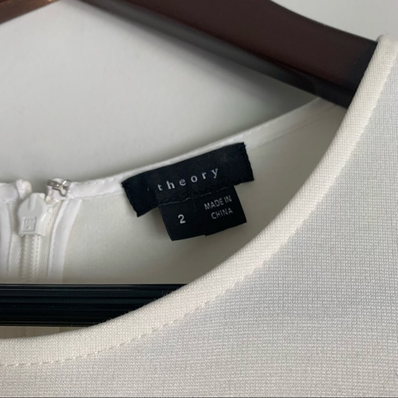 THEORY Gaian Pryor Leather Striped Peplum Top-SOLD OUT - Picture 3 of 5